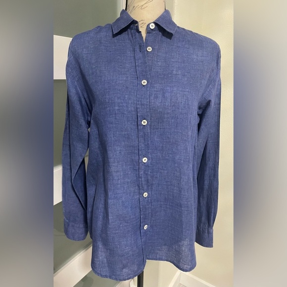 Amina Rubinacci Tops - ❤️ Blue Button-Down Shirt